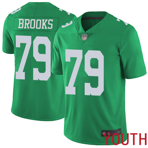 Youth Philadelphia Eagles #79 Brandon Brooks Limited Green Rush Vapor Untouchable NFL Jersey Football->youth nfl jersey->Youth Jersey